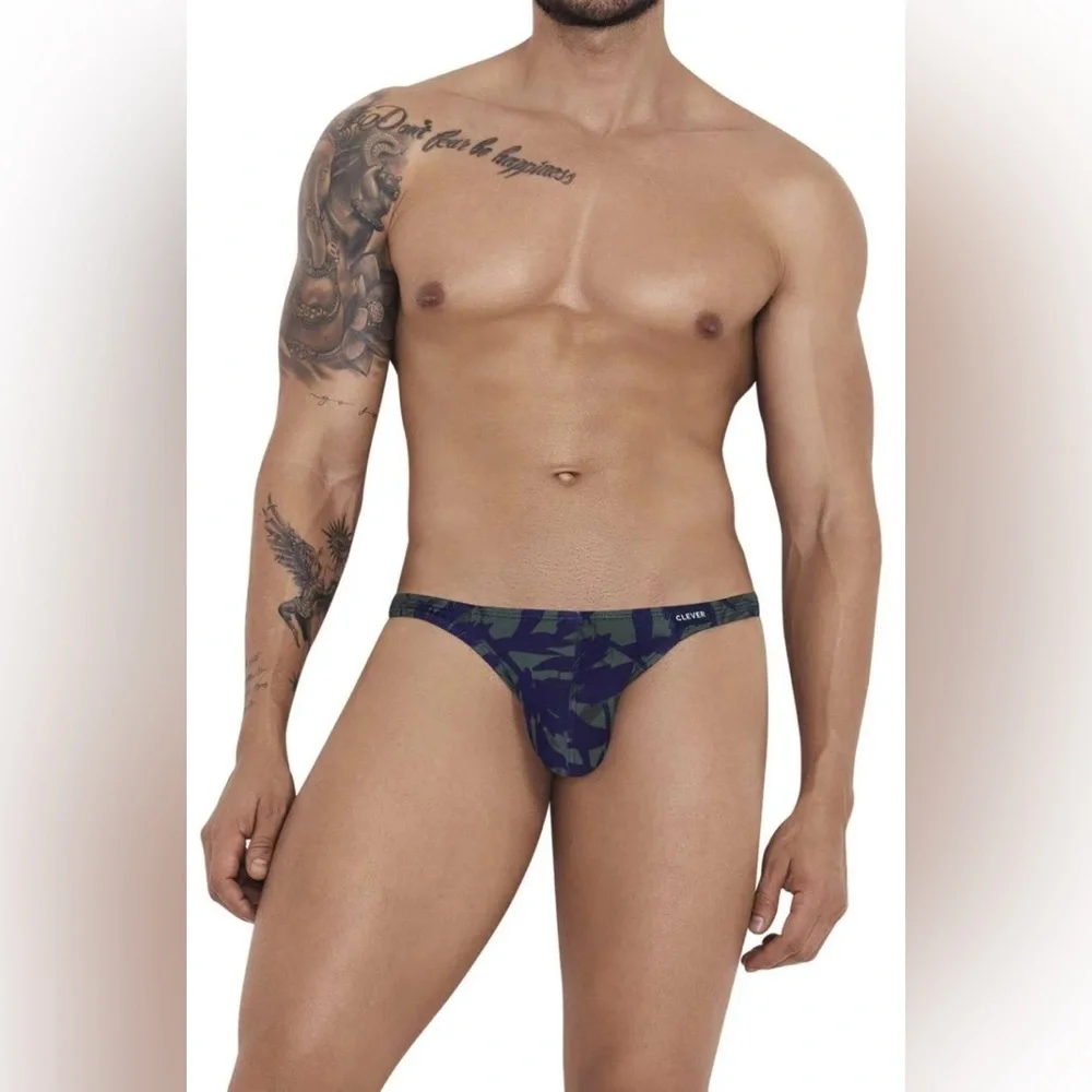 Clever Blue/Green Men’s Thong - Picture 2 of 9